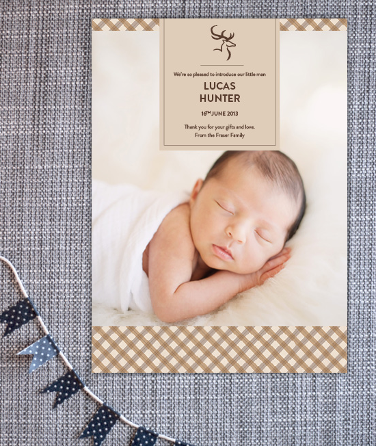 Stag birth announcement | Polkadot Prints on Minted