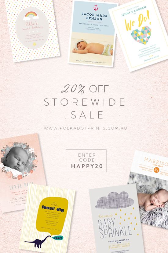 Polkadot Prints 20% off Stationery Sale