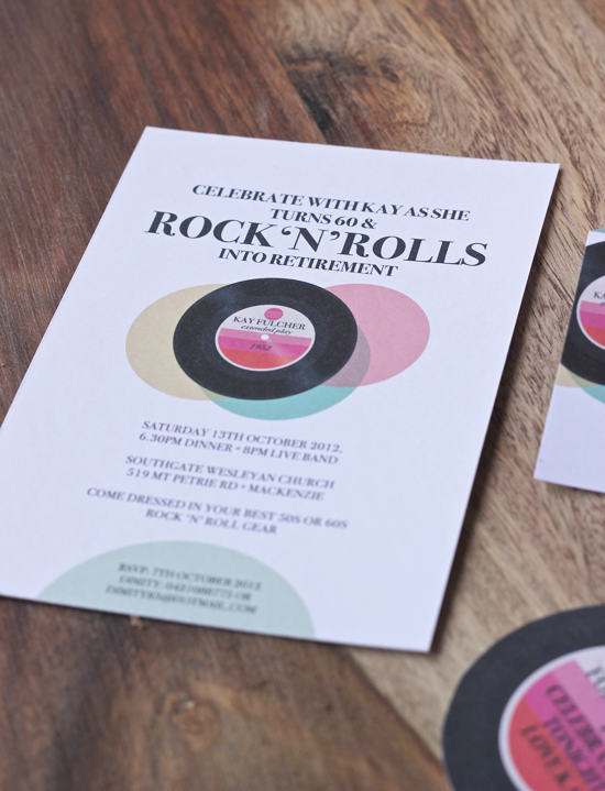 Rock n Roll Stationery by www.polkadotprints.com.au