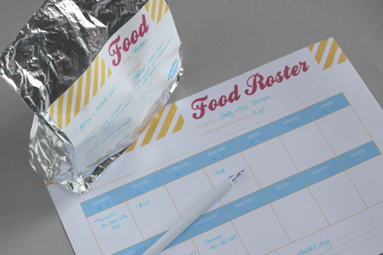 Meal & Roster Labels Free Download | by Polkadot Prints