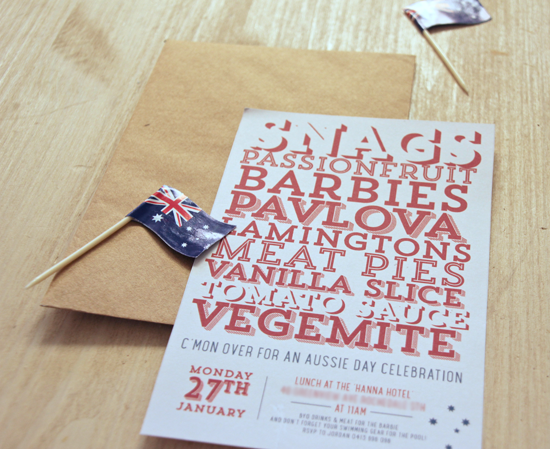 Australia Day Invitations | Polkadot Prints