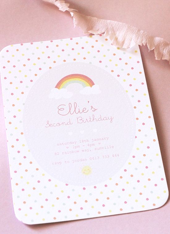 Rainbow & Sunshine Invitation | by Jordan Bariesheff