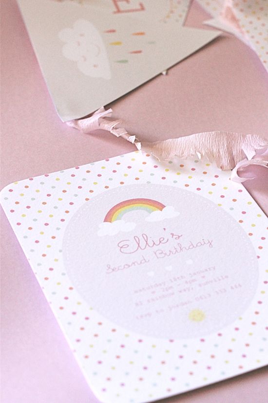 Rainbow & Sunshine Invitation | by Jordan Bariesheff