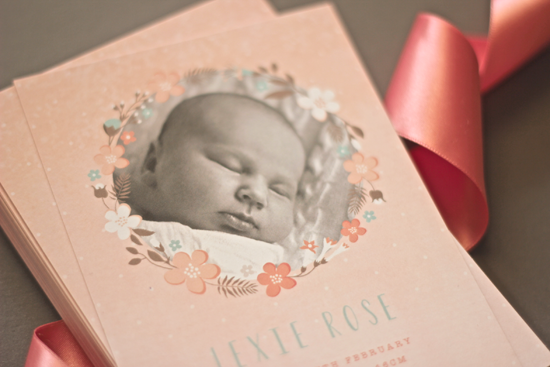 Girl Birth Announcement | by Polkadot Prints