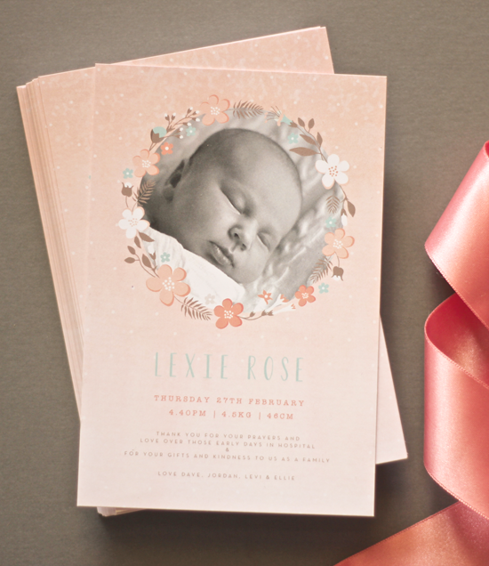 Girl Birth Announcement | by Polkadot Prints