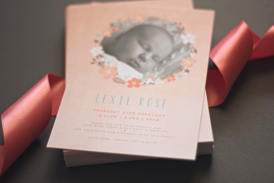 Girl Birth Announcement | by Polkadot Prints