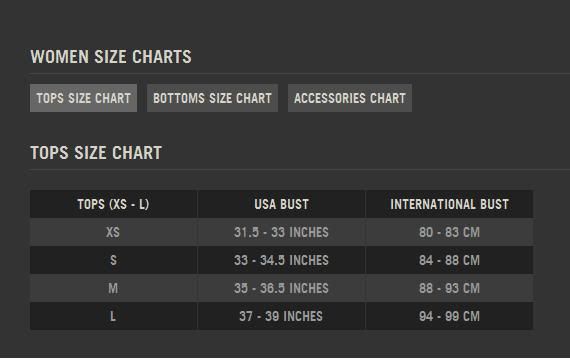 Abercrombie And Fitch Size Chart