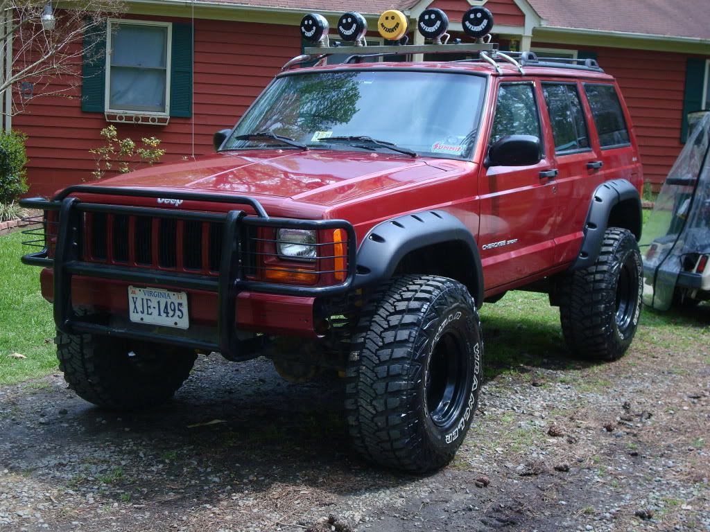 All XJ's with roof rack or light bar