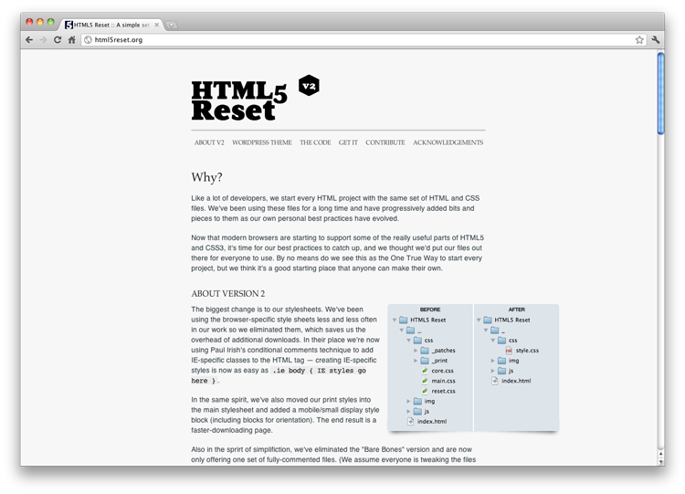 HTML5 Reset