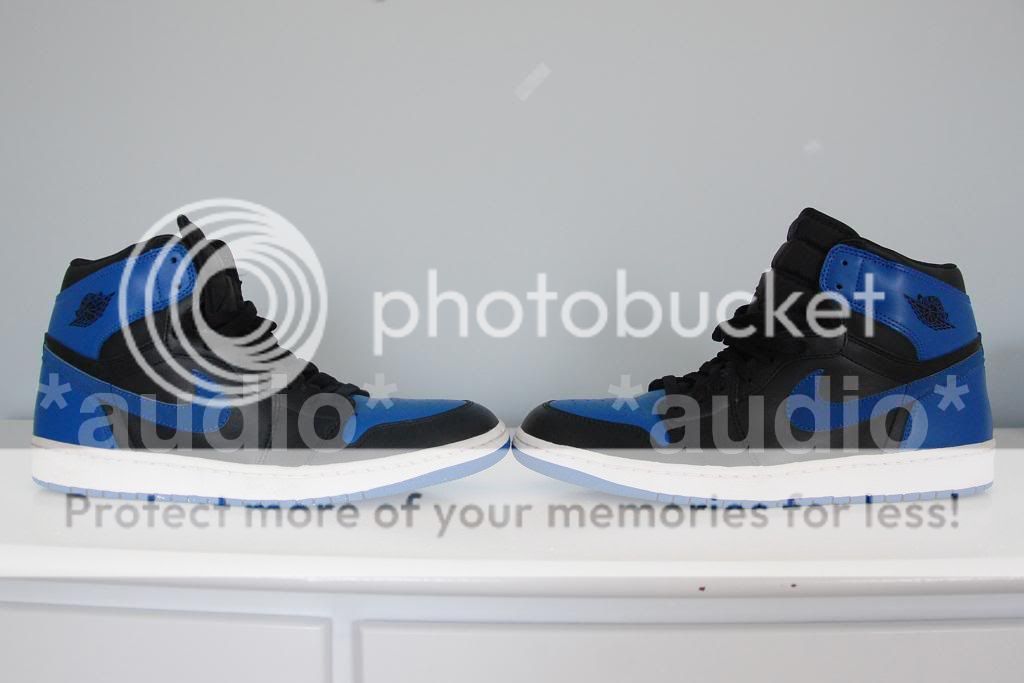 2001 Nike Air Jordan I Retro 1 BLACK ROYAL BLUE v 12  