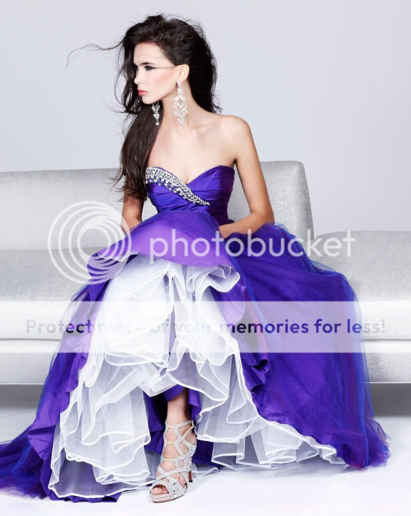 2012 New Style Purple Skirt Bride Bridesmaid Wedding Dress Gown Robe 
