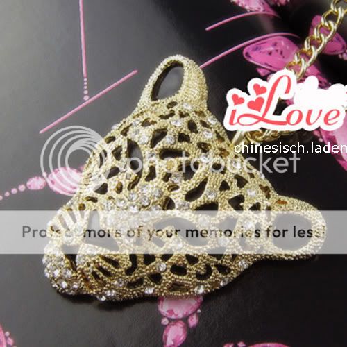 Kette Halskette Leopard Tigerkopf Strass SILBE GOLD  