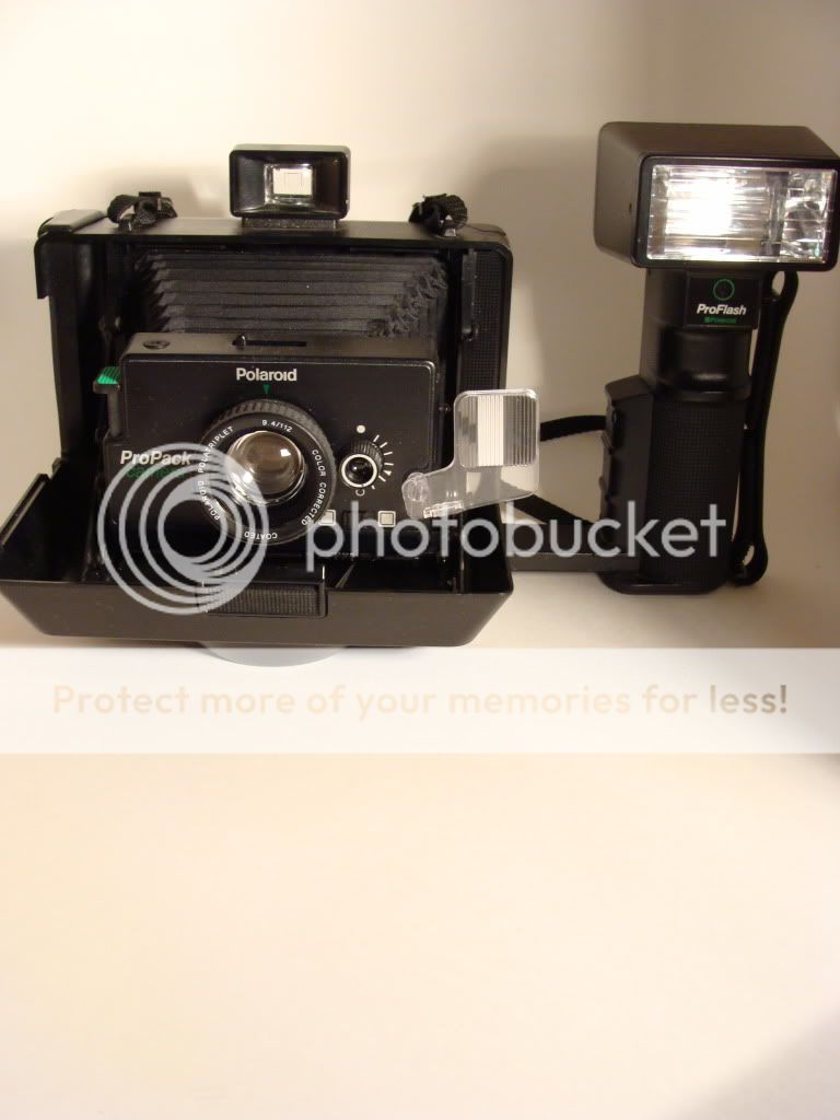 Vintage Polaroid Propack Camera with Side Mounted Flash Takes FP 100c 