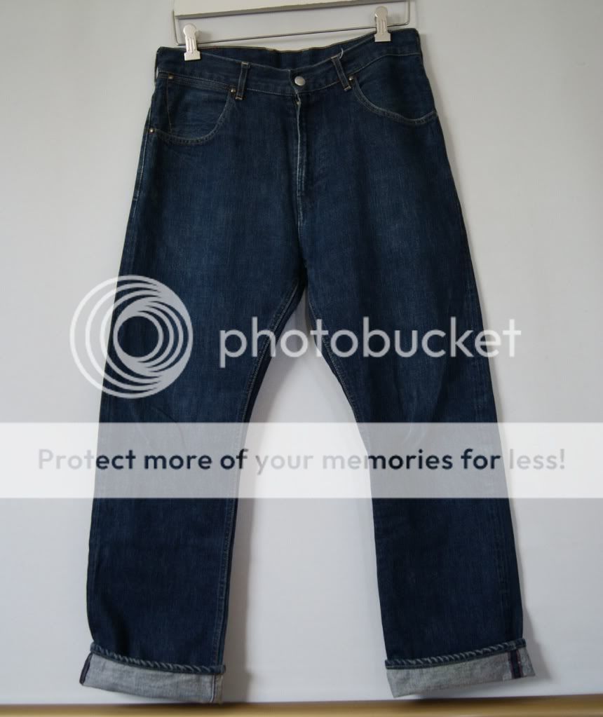Rare 5EP Selvedge Denim Jeans Japan Denimafia Dark 33x32 Hidden Rivets 