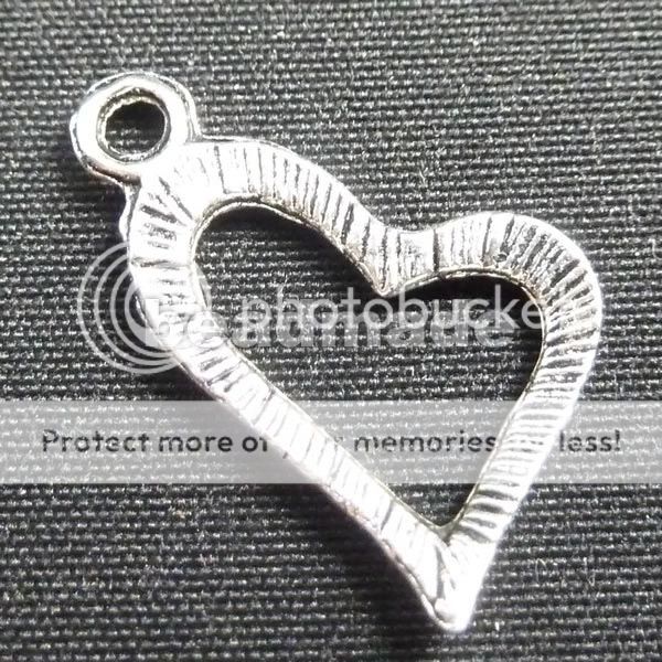 Wholesale  30pcs tibet silver heart Charms 17x15mm  